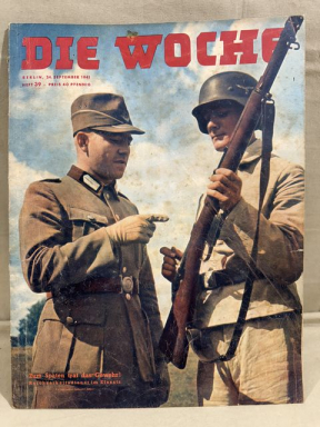 Original WWII German Magazine Die Woche, September 1941 COLOR COVER