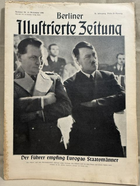 Original WWII German Berliner Illustrierter Zeitung Magazine, Hitler & Gring