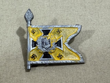 Original WWII German Flag Tinnie, NEBELTRUPPE (Wrong Color!)