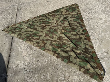 Original WWII German Army M31 Camouflaged Zeltbahn (Shelter Quarter)