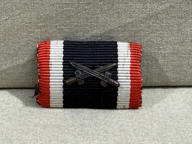 Original WWII German War Merit Cross 2nd Class w/Swords Ribbon Bar, UNUSED