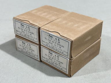 Original WWII German Cardboard 8mm Ammunition Boxes, Set of 4
