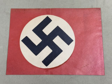 Original Nazi Era German Paper Party Rally Flag, UNUSED!