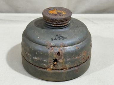 Original WWII German FE37R Gas Mask Filter w/Cap