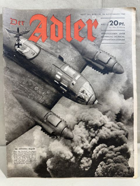 Original WWII German Luftwaffe Magazine Der Adler, November 1942