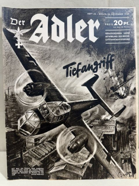 Original WWII German Luftwaffe Magazine Der Adler, November 1940