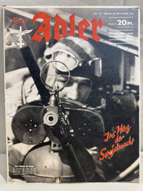 Original WWII German Luftwaffe Magazine Der Adler, September 1941