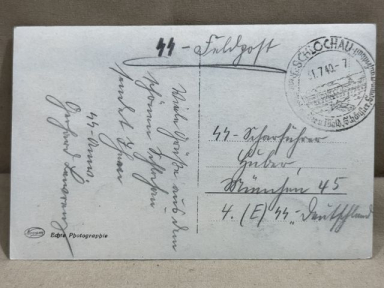 Original WWII German SS Feldpost Postcard