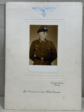 Original WWII German Fancy Studio Portrait Photograph, Heer Soldier