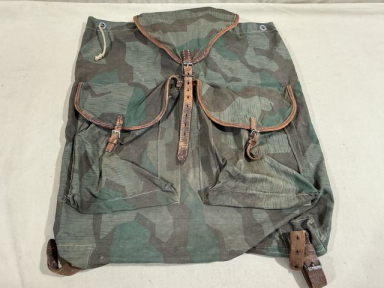 Original WWII German Splinter Pattern Camouflage Field Made Rucksack