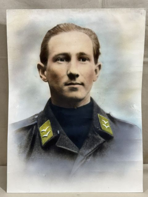 Original WWII German Large Luftwaffe (Air Force) Soldier's Color Studio Photograph