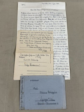 Original WWII German SS-FELDPOST Letter with Envelope