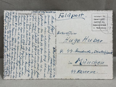 Original WWII German Waffen-SS Postcard, Deutschland Regiment