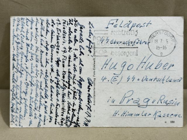 Original WWII German Waffen-SS Postcard, Deutschland Regiment