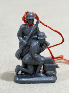 Original WWII German WHW Donation Figure, Signals w/Field Phone