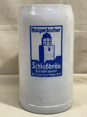 Original WWII or Pre-War German Haigerlocher Schloßbräu Beer Stein