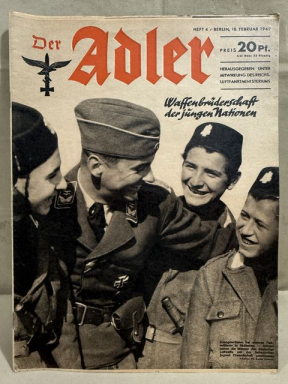 Original WWII German Luftwaffe Magazine Der Adler, February 1941