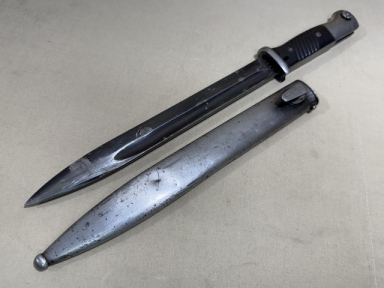 Original WWII German 98K Bayonet and Scabbard, MATCHING 42 cof