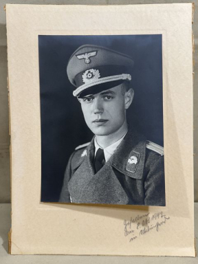 Original WWII German Studio Portrait Photograph, Assault Gun Officer