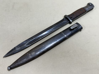 Original WWII German 98K Bayonet and Scabbard, MATCHING fze 43