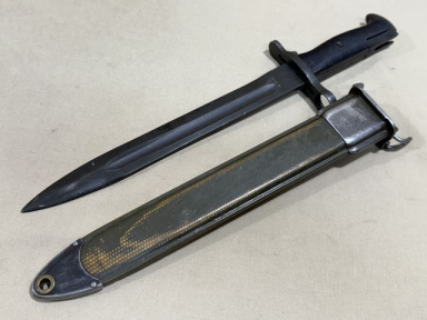 Original WWII US M1 Garand Bayonet and with PW Modified Scabbard, UFH