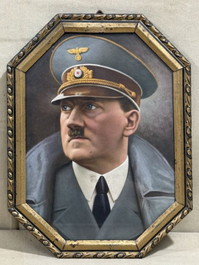 Original Nazi Era German Framed Personality Print, HITLER