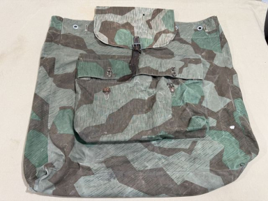 Original WWII German Splinter Pattern Camouflage Field Made Rucksack