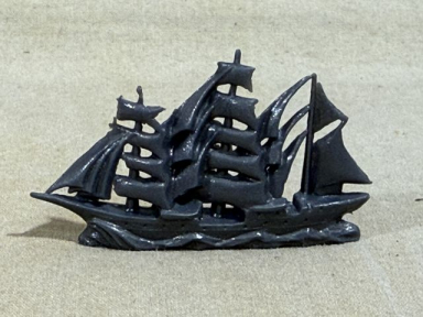 Original WWII German WHW Donation Figure, Old Style Ship