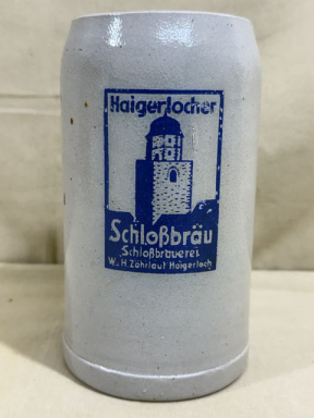 Original WWII or Pre-War German Haigerlocher Schloßbräu Beer Stein