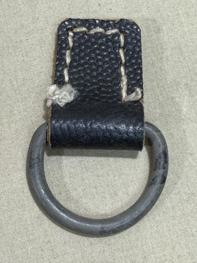 Original WWII German Rucksack D-Ring with Leather Tab