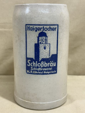 Original WWII or Pre-War German Haigerlocher Schloßbräu Beer Stein