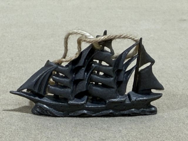 Original WWII German WHW Donation Figure, Old Style Ship