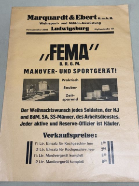 Original Pre-WWII German FEMA Advertisement Poster