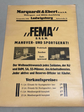 Original Pre-WWII German FEMA Advertisement Poster