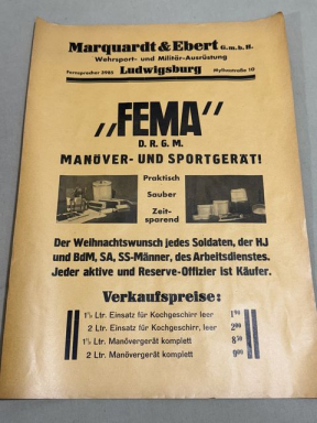 Original Pre-WWII German "FEMA" Advertisement Poster