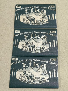 Original WWII German Set of 3 Packs of Efka Cigarette Papers