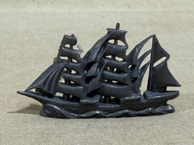 Original WWII German WHW Donation Figure, Old Style Ship