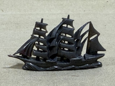 Original WWII German WHW Donation Figure, Old Style Ship