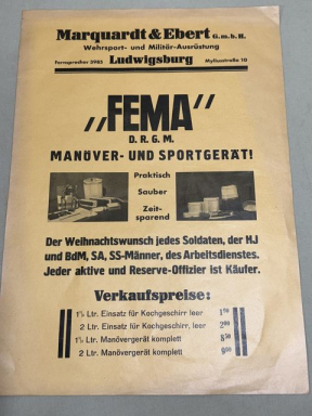 Original Pre-WWII German FEMA Advertisement Poster