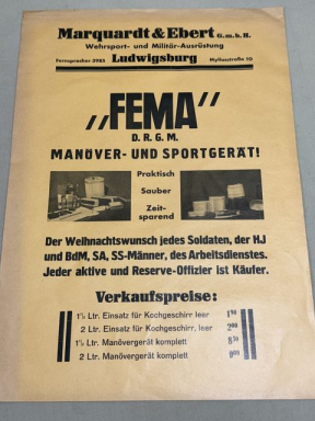 Original Pre-WWII German FEMA Advertisement Poster