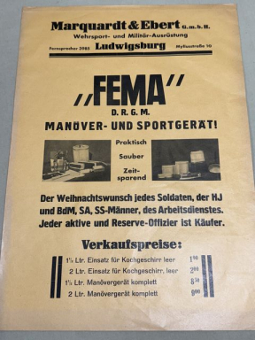 Original Pre-WWII German FEMA Advertisement Poster
