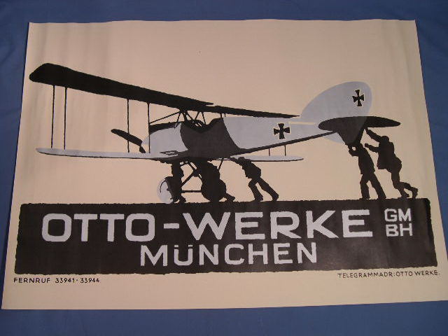REPRINT WWI German Poster, Otto-Werke Advertisement