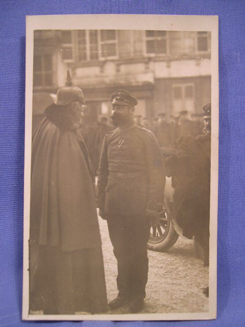 Original WWI German Postcard, Officers