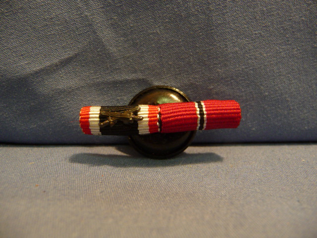 Original WWII German 2-Place Lapel Button Hole Ribbon Bar  UNISSUED
