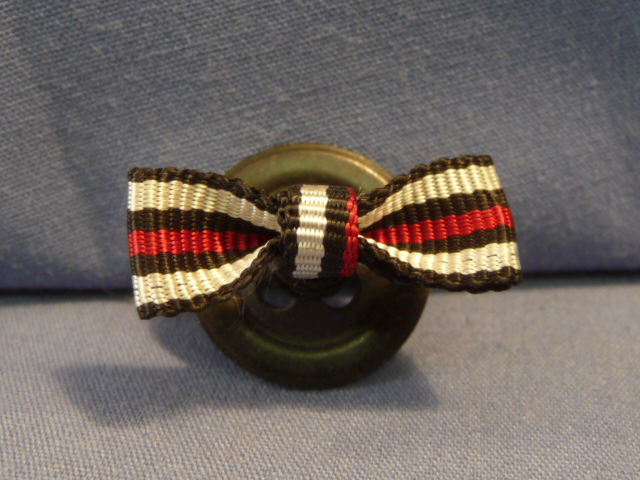 Original Pre-WWII German Single-Place Lapel Button Hole Ribbon, UNISSUED