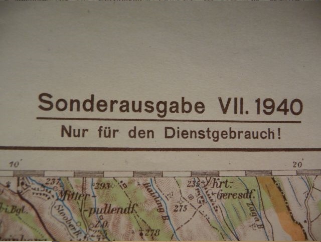 Original WWII German Military Map of the Balkans
