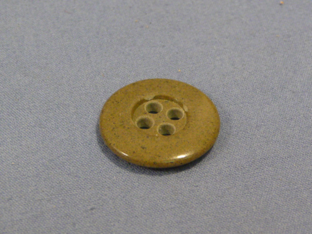 Original WWII German Khaki Colored Glass Buttons, 18mm